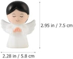 GANAZONO 12Pcs Mini Resin Pray Little Angel Fairy Cake Toppers Figurines Decorations Cherub Angel Statues Sculpture Outdoor Garden Decor
