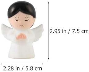 GANAZONO 12Pcs Mini Resin Pray Little Angel Fairy Cake Toppers Figurines Decorations Cherub Angel Statues Sculpture Outdoor Garden Decor