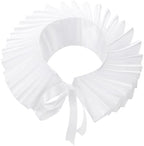 Women Detachable Neck Ruff, Victorian Renaissance Costume Accessory, Adjustable Elizabethan Ruff Collar for Theater