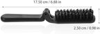 KALLORY Folding Beard Brush Travel Mustache Brush with Stiff Boar Bristles for Men Compact Portable Grooming Tool for Beard Styling and Oil Distribution
