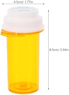 Beaupretty 10Pcs Travel Pill Bottle Organizer with Child Resistant Caps Small Plastic Medicine Containers Portable Pill Case Storage Box