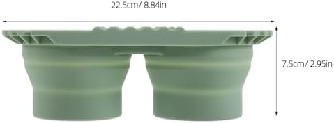 Foldable Silicone Paint Brush Washer, Dual Collapsible Basin with Drying Rack, Portable Acrylic and Watercolor Brush Washing Bucket, Travel Art Supplies Organizer