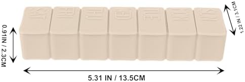 Portable Medicine Box 7-Day Weekly Pill Organizer 3pcs White Plastic Storage Container for Outdoor Travel Medication Holder