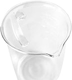 QWORK Beaker with Handle, 1000ml/33.81oz, Measuring Cup, Borosilicate Glass, Beaker Mug with Pouring Spout, 2 Pack