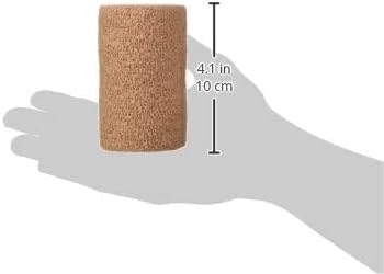 3M Coban Self Adherent Wrap - Tan, 4 in X 5 Yards, Elastic (5 Pack)