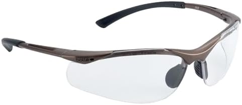 Bollé Safety 40047, Contour Safety Glasses, anti-scratch, grey black frame, ESP Lenses