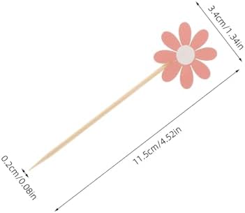 Cabilock 40Pcs Daisy Flower Cake Toppers Floral Cupcake Picks Lightweight Cake Decorating Supplies for Wedding Birthday Party Dessert Table Enhancement