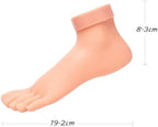 AORAEM Practice Fake Foot Flexible Movable Soft Silicone Fake Foot Tool for Nails Training Display Pink