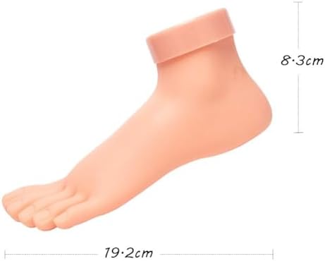 AORAEM Practice Fake Foot Flexible Movable Soft Silicone Fake Foot Tool for Nails Training Display Pink