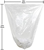 TYPLASTICS 20-30 Gallon Clear Trash Can Liners - 30" x 37" - High Density Garbage Bags - Case of 500 - Multipurpose for Office, Outdoor, Recycling, Industrial and Commercial