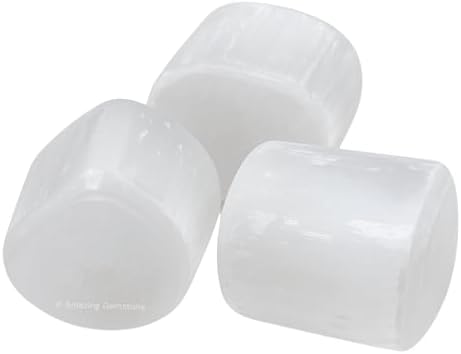 Amazing Gemstone Selenite Crystals and Healing Stones Tumbled - 1 oz Selenite Stone Gem Stones, Natural Healing Stones for Energy Balance, Stress Relief - Premium Polished Gems Rocks for Meditation