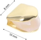 EXCEART Hip Hop Single Tooth Electroplated Gold Cap Shiny Teeth Decoration for Costume Party Concert and Daily Wear