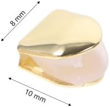 EXCEART Hip Hop Single Tooth Electroplated Gold Cap Shiny Teeth Decoration for Costume Party Concert and Daily Wear