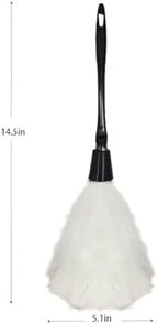 2PCS Feather Duster French Maid Accessories - Soft White Cleaning Feather Dust Prop