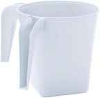 YBM HOME Square Plastic Wash Cup, Long-Lasting, for Ritual Hand Washing, 1332Pwhite