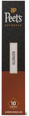 Peet's Coffee, Dark Roast Espresso Capsules, Compatible with Nespresso Original Machine, 100% Arabica Coffee - Ristretto Intensity 10, 50 Count (5 Boxes of 10 Espresso Capsules)