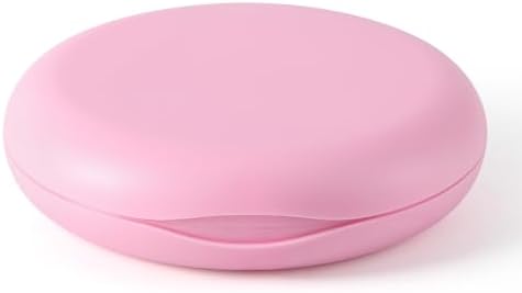JMU Retainer Case, Orthodontic Retainer Case with Mirror, Pink