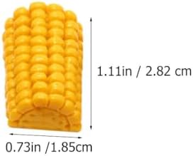 DOITOOL 40 Pcs Fake Mini Corn on the Cob DIY Phone Case Charms Micro Landscape Adornments for Handmade Phone Covers Crafting Photo Props