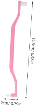 FRCOLOR 4pcs Double-Headed Cleaners Manual Tapered Toothbrushes for Oral Care Deep Clean Gaps Between for Dentures and Irregular Included