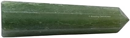 Amazing Gemstone Light Green Aventurine Crystal Towers ~ Natural Healing Crystal Point Obelisk for Reiki Healing and Crystal Grid (2" to 3" INCH)