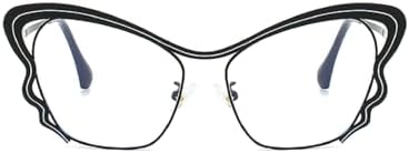 3Pack Reading Glasses with Blue Light Blocking Lenses, Metal Reader for Women, Vintage Butterfly frame