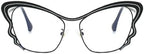 3Pack Reading Glasses with Blue Light Blocking Lenses, Metal Reader for Women, Vintage Butterfly frame