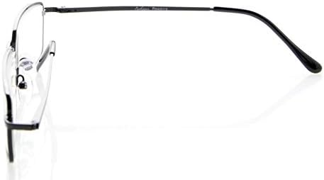 CessBlu Reading Glasses 3 Pairs Rectangular Spring Hinge Reader Eyeglasses for Men Reading +2.75