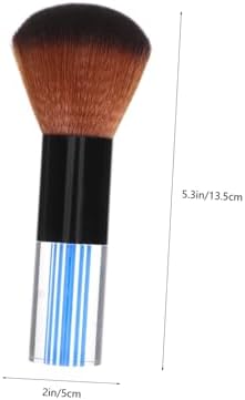 1pc Soft Bristle Beard Duster Brush for Barbers Gentle Hair Removal Tool for Neck and Face for Hair Salons and Home Use Blue Crystal Design