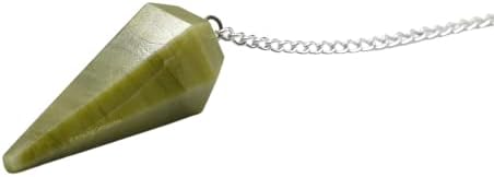 Amazing Gemstone Serpentine Crystal Pendulum for Divination - Certified Dowsing Crystals and Healing Stones for Chakra Balancing and Meditation - Enhance Reiki Spiritual Growth with Healing Crystals
