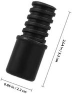 10pcs Broom Handle Pole Parts Threaded Tips Mop Pole Threaded Tips Black Plastic 22mm Extension Rod Connectors for Home Cleaning Accessories