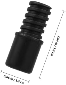 10pcs Broom Handle Pole Parts Threaded Tips Mop Pole Threaded Tips Black Plastic 22mm Extension Rod Connectors for Home Cleaning Accessories