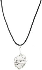 Raw White Howlite Crystal Healing Tumbled Gemstone Necklace Pendant Throat Chakra Calm Soothing Energy to Relax and Reduce Stress Jewelry Gift for Women Men