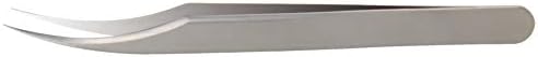 Utoolmart 125mm Professional Stainless Steel Precision Tweezers Dolphin-shaped Tip Tweezers Nipper for lash Extensions Ordinary Leather Sheath 1pcs