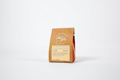 Monsooned Malabar | Medium-Dark Roast | Ground Coffee | Rich & Bold with Red Wine and Pepper Notes | 6oz