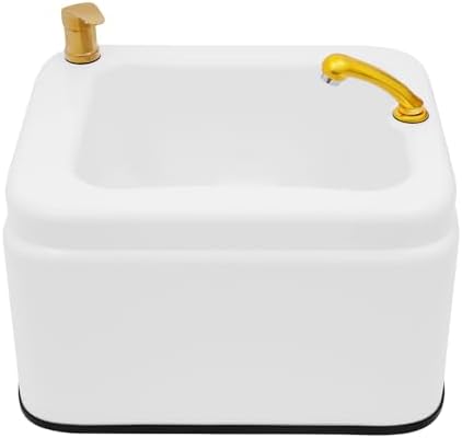 Acrylic Massage Footbath Tub, Portable Foot Bath Spa Pedicure Tub with Raised Massages Points, Easy Drainage & Hot and Cold Water Connect, 527 Oz Large Foot Bath Tub for Beauty Salons