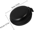2 Pcs Black Eva Earphone Storage Bags with Cable Organizer, Compact Earbud Carrying Cases for Travel and Daily Use