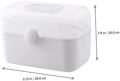 COLLBATH Portable Medical Storage Box Multifunctional Emergency Kit with Safety Knob Design for Organized Medicine for Home and Outdoor Use