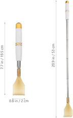 Extendable Back Scratcher with Smooth Finger-Like Edges Handheld Body Massager Stick for Head Shoulder Knee and Foot Relief Portable Health Care Tool 7.67In