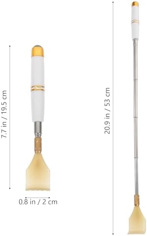 Extendable Back Scratcher with Smooth Finger-Like Edges Handheld Body Massager Stick for Head Shoulder Knee and Foot Relief Portable Health Care Tool 7.67In