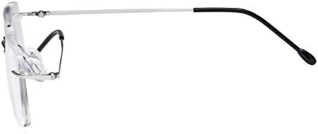 Eyekepper Frameless Reading Glasses for Men Reading - Rectangle Rimless Reader Eyeglasses Silver +1.50