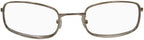 Men's High-Powered Reading Glasses: Gold Frame and Brown Case +6.00 Magnification Aspheric Lenses