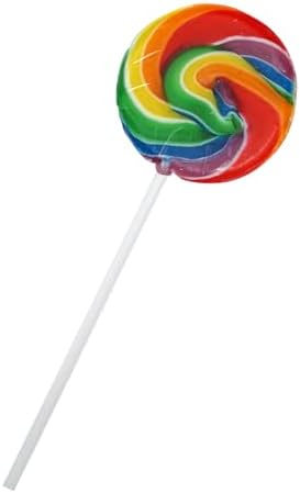 Rainbow Lollipops, 24 Pack, Swirl Lollipops, Individually Wrapped Lollipops, Carnival Lollipop Fruit Flavors, The Hampton Popcorn & Candy Company