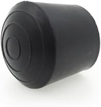 Lifeswonderful 16x Rubber Furniture Leg Tips Feet Ferrules Caps Stoppers - Sizes from ⅜ to 1⅛ inch - Ideal for Tables & Chairs (1 inch - 25mm, Black)
