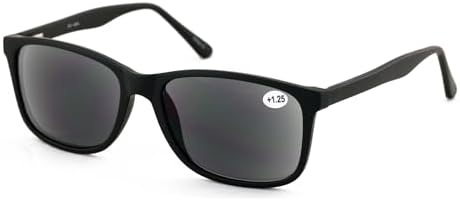 V.W.E. Men XL Optical Frame Wide Reading Sunglasses - Tinted UV Protection Extra Large Sun Reader 150MM