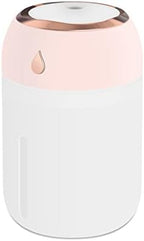 Portable Mini Humidifier for Bedroom, Office, Car, USB Personal Humidifier with LED Lights, 330ML Capacity, Auto Shut-Off, Aromatherapy Diffuser