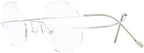 CessBlu Titanium Circle Reading Glasses Bendable Rimless Round Reader Eyeglasses for Men Women Reading