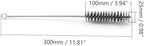 Utoolmart Wire Tube Brushes, Stainless Steel Bottle Bristle Cleaning Spiral Power Pipe Brush, 1.0-inch Diameter 12-inch Long-Handle Cleaner for Auto Parts, Bottles, Tubes, Keyboards,Glass 5pcs