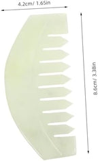 Beaupretty Jade Massage Comb Static Scalp Massager for Head Care Lightweight Gua Scraping Tool to Blood Flow Hair Health and Relaxation Parent Gift