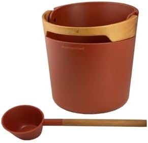Harvia HELMI, Sauna Bucket & Ladle Sets (Terracotta)