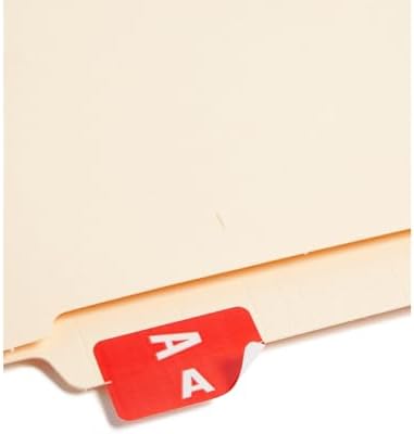 Smead AlphaZ ACCS Color-Coded Alphabetic Label, A, Label Sheet, Red, 100 per Pack (67171), 1" x 1-5/8"